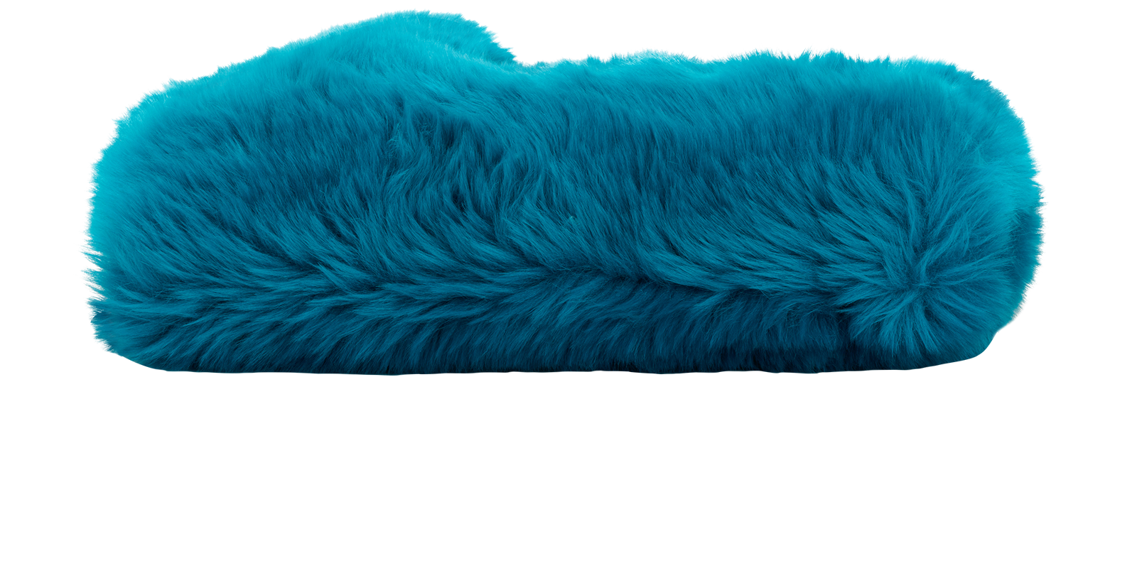 Chain Hobo, &pound;350, Handbags, Blue, Faux Fur, Top view